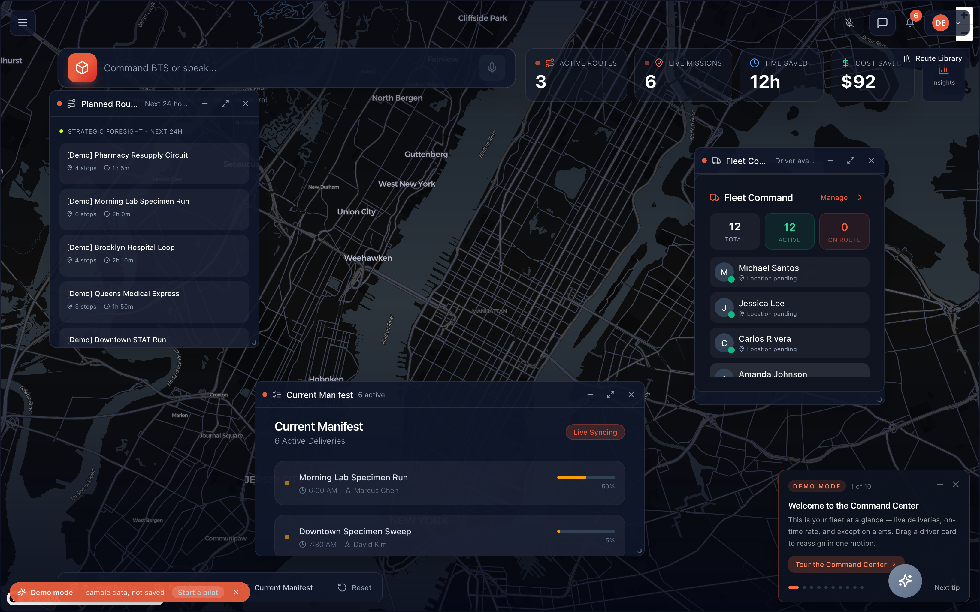 BoxTruckSprinter interface