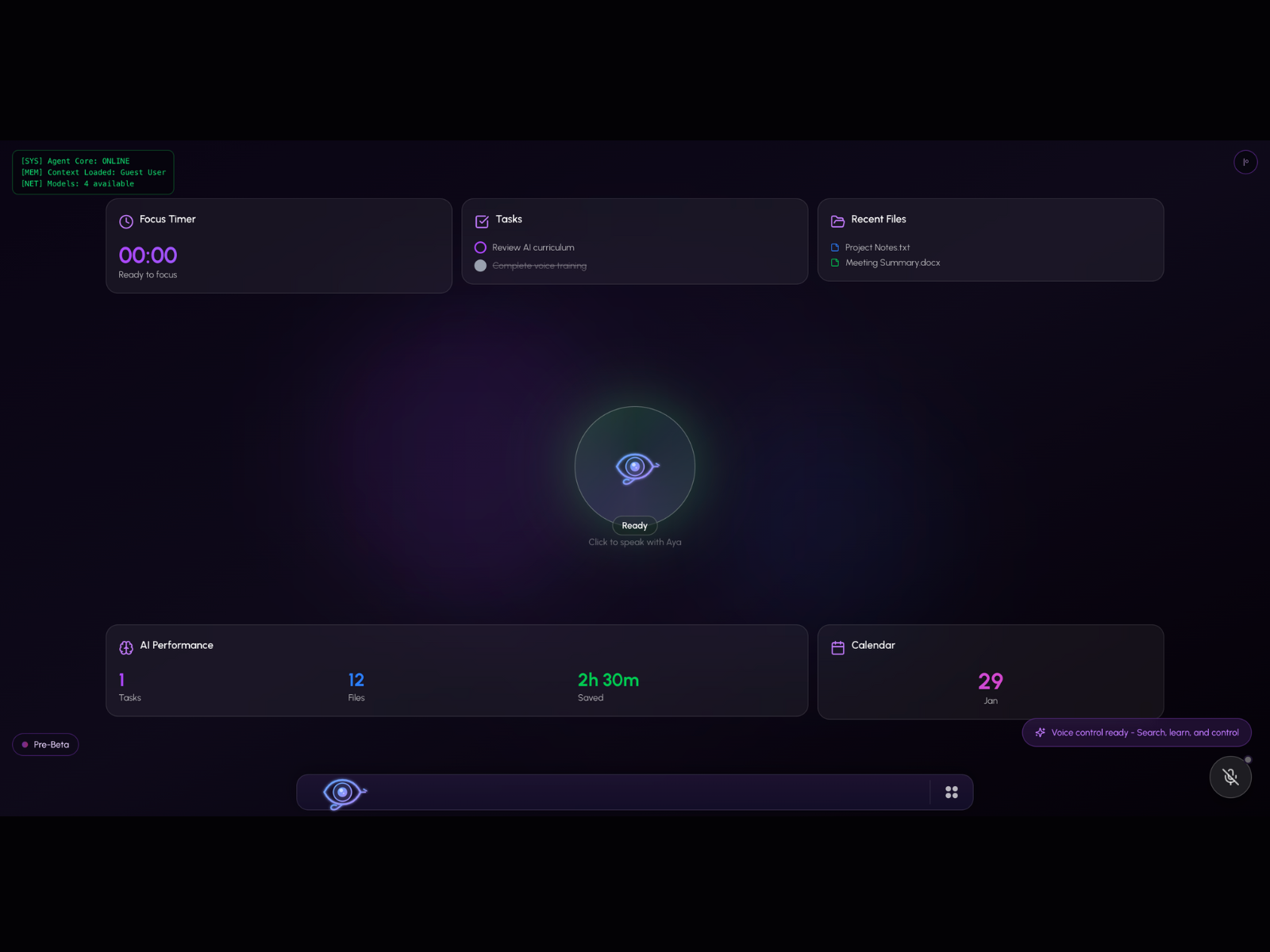 Open Aya interface